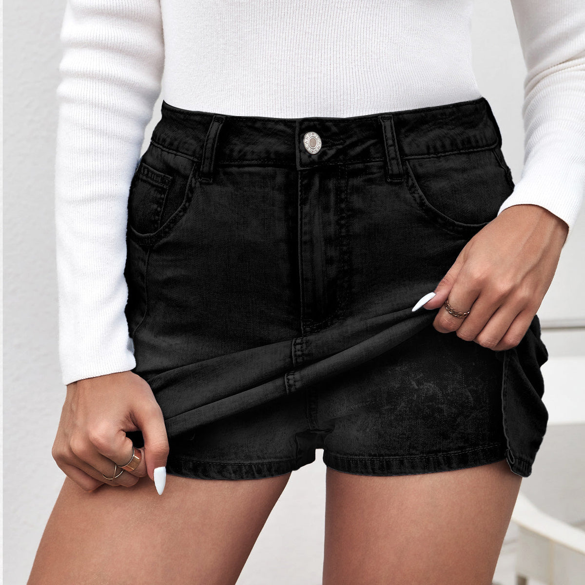 SkySkort High-Rise Denim Skort