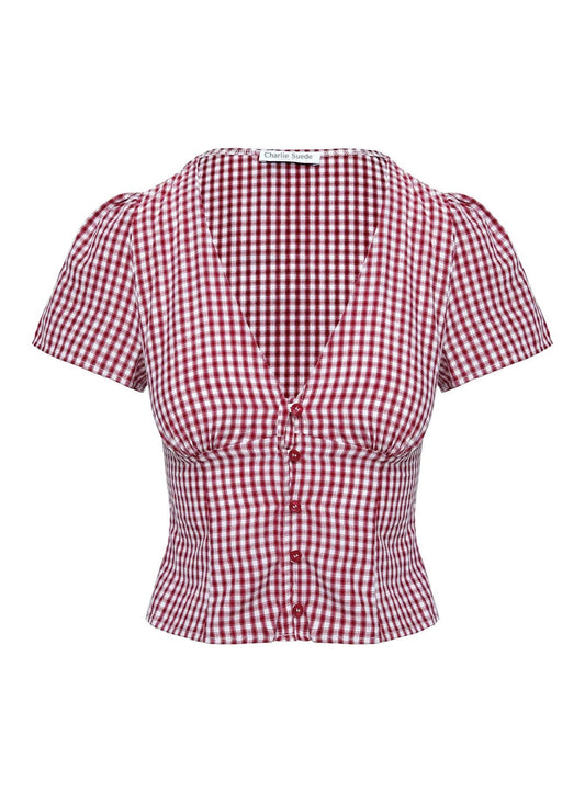 Glam Gingham Blouse