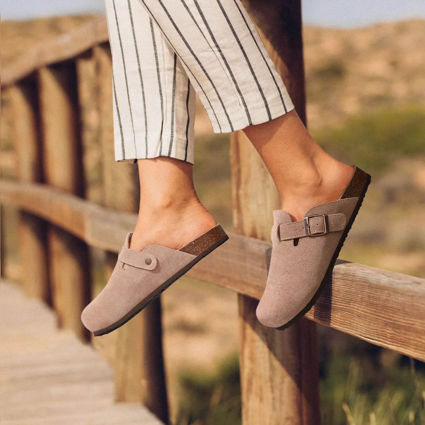 ComfyCork™ Suede Clogs