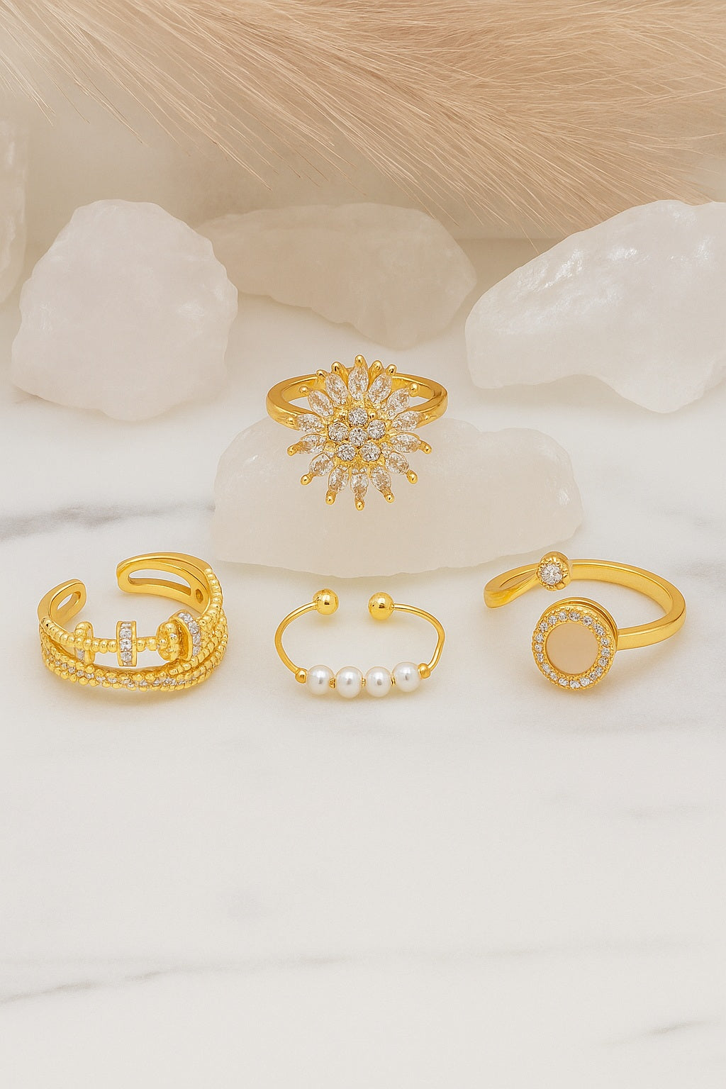 The Serenity Spinner Ring Set