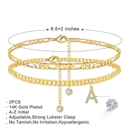 Forever Initial Anklet Set