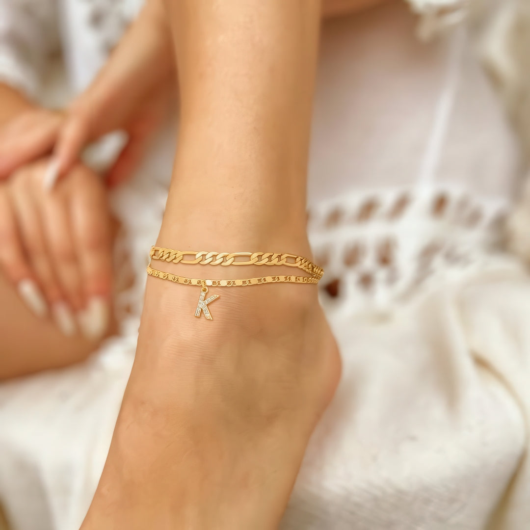 Forever Initial Anklet Set