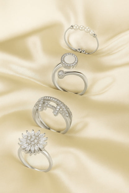 The Serenity Spinner Ring Set